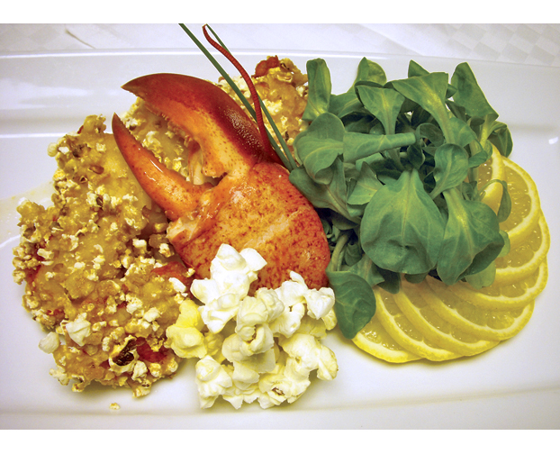 Haute Cuisine Lobster Popcorn with Lemon Butter Business Jet Traveler