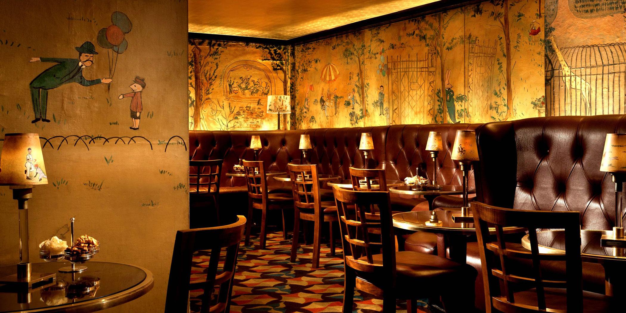 Ludwig Bemelman painted a huge mural in the bar at the Carlyle Hotel, depicting the four seasons of Central Park with animals instead of people.