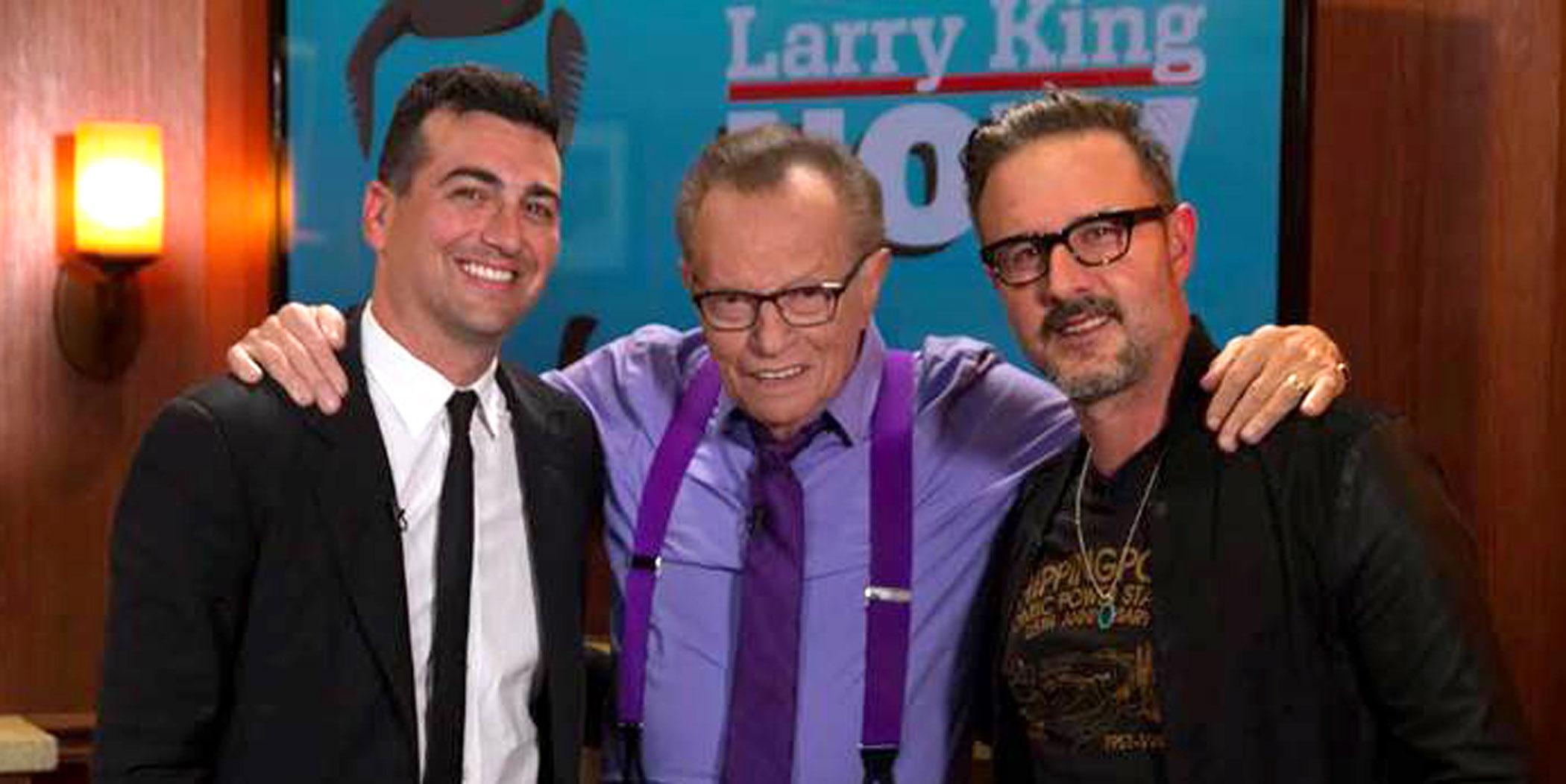 erzian with TV host Larry King and actor David Arquette. Photo Courtesy of The h.wood Group & Ora TV 