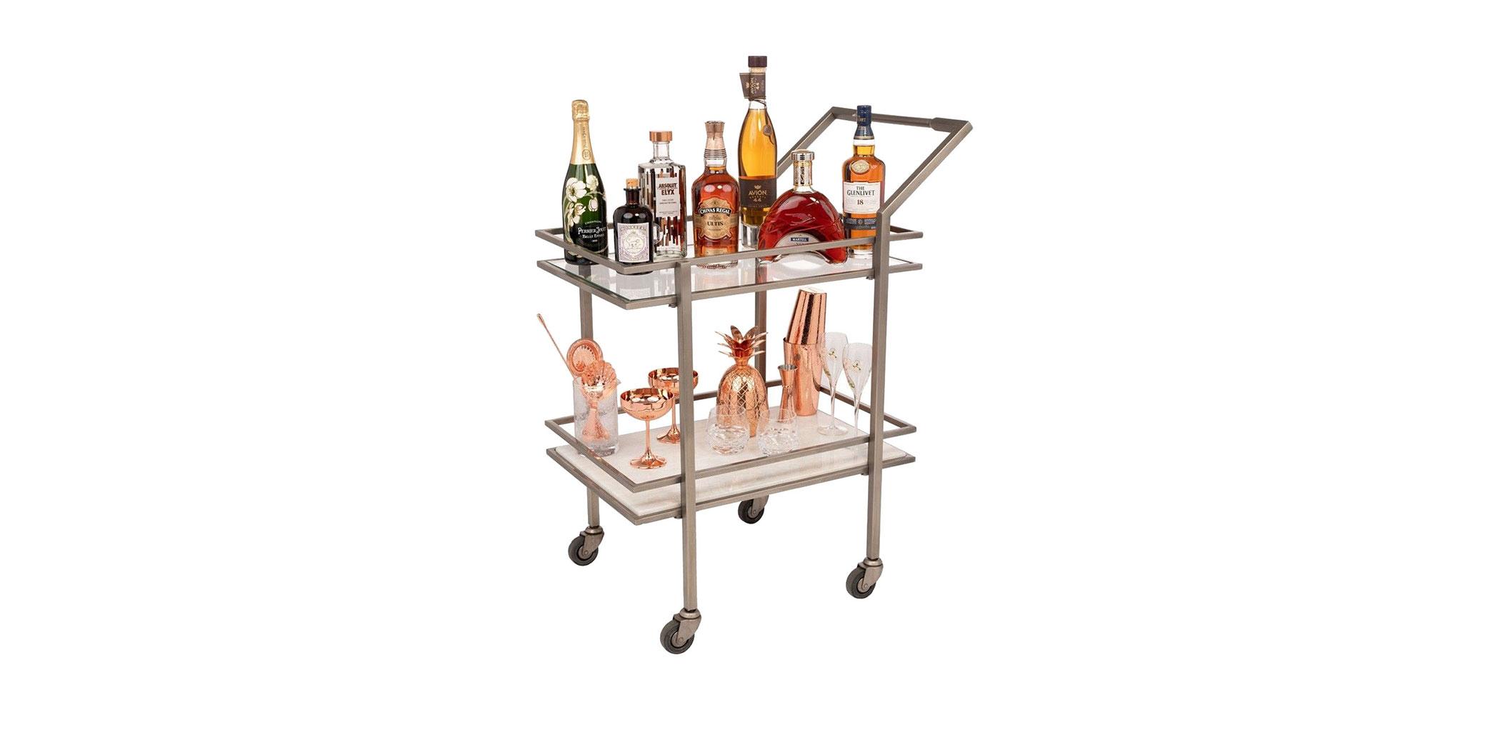 A sleek bar cart from Pernod Ricard
