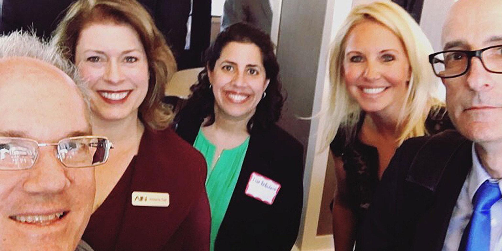 From left at New York’s Wings Club in May: editor-in-chief Matt Thurber; sales representative Victoria Tod; marketing manager Lisa Valladares; editorial director Jennifer Leach English; and sales representative Tony Romano.