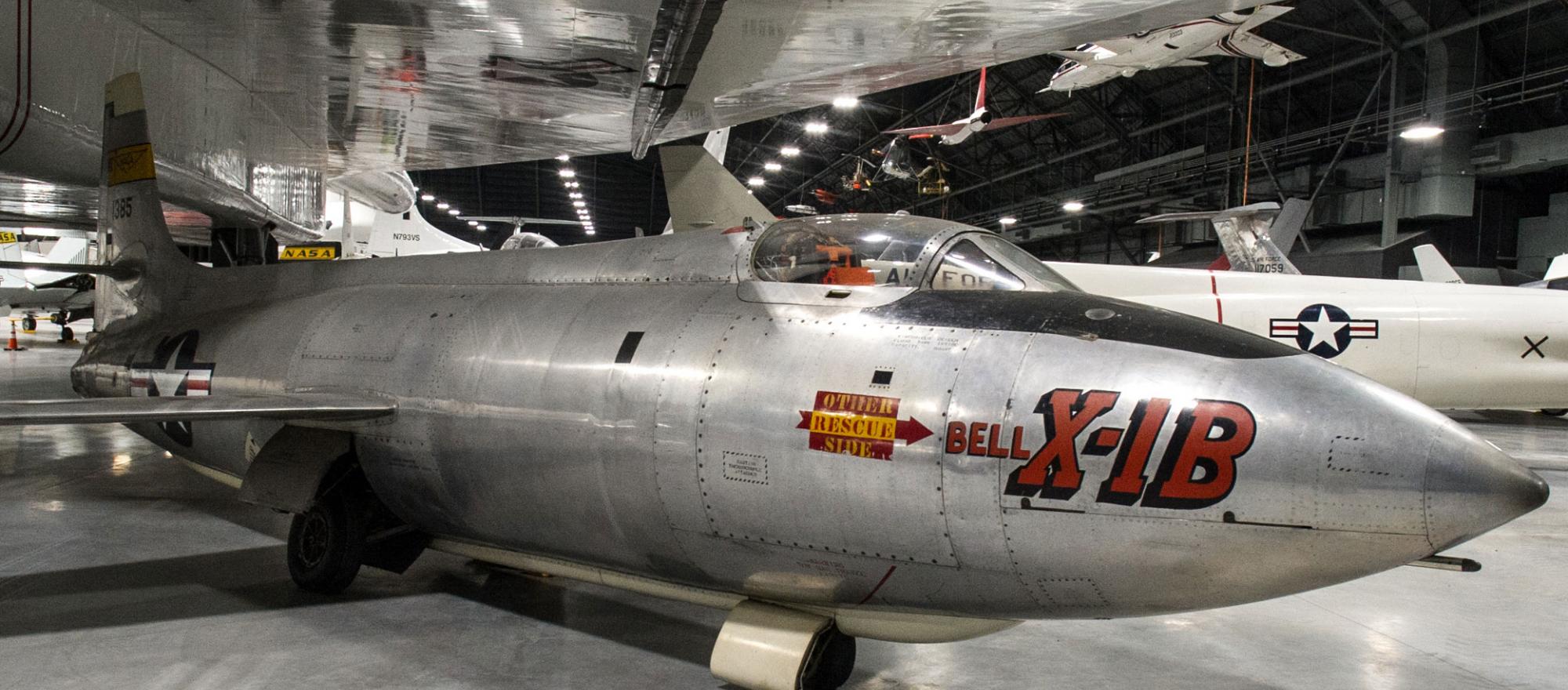 A new building at the National Museum of the U.S. Air Force houses more than 70 aircraft, missiles, and space vehicles, including this Bell X-1B.