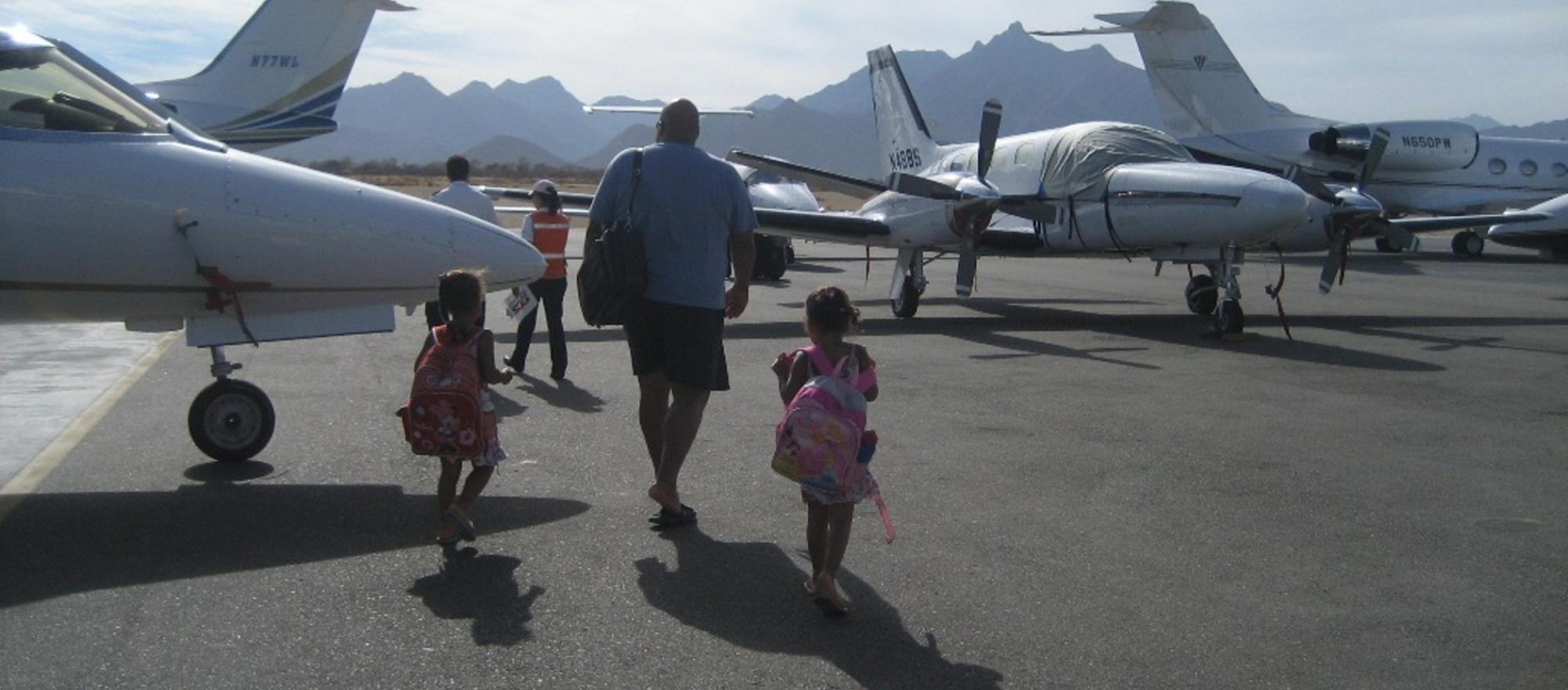 Passengers using Anjet Charter