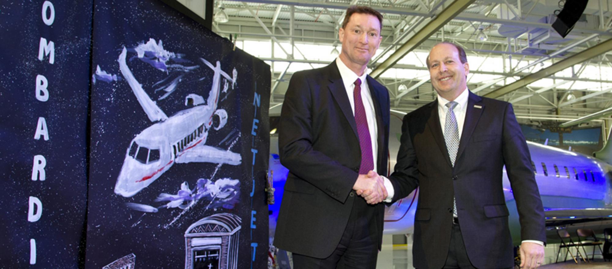 Bombardier Rolls Out First NetJets Global 6000