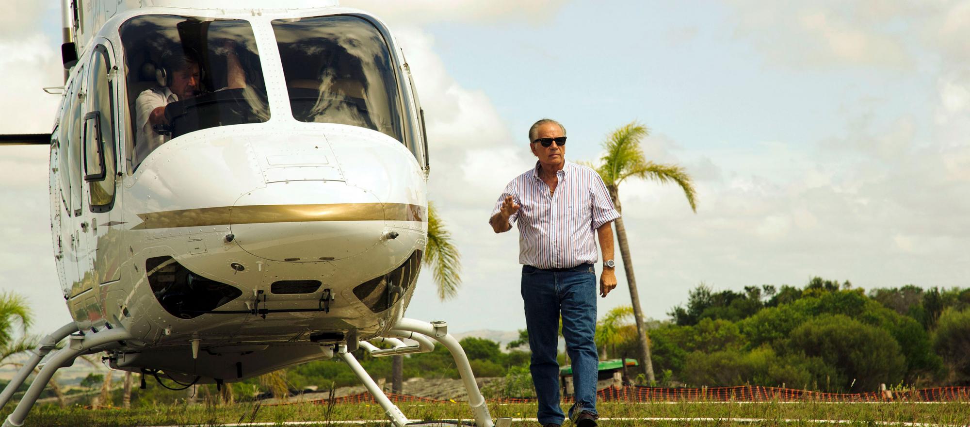Alejandro Bulgheroni and a helicopter.