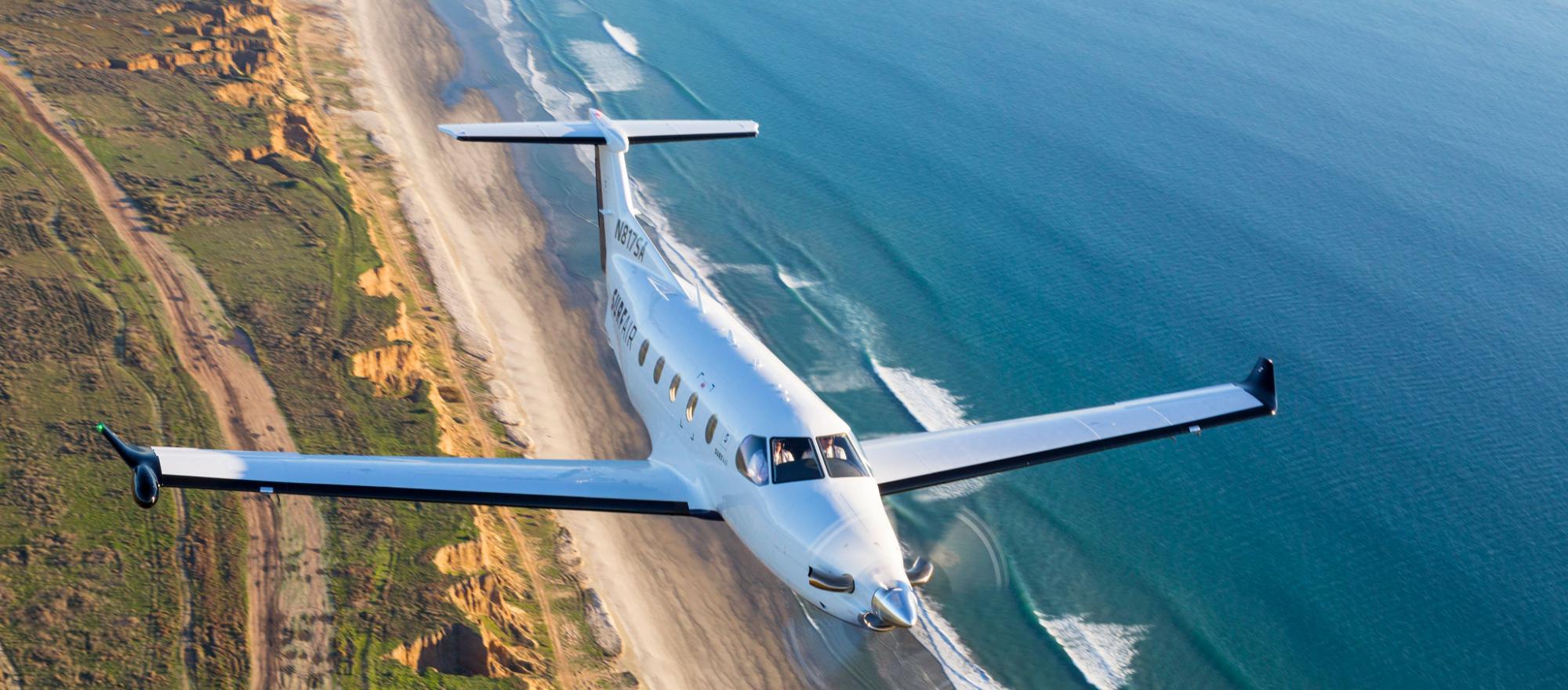 Business Jet Flying To Illustrate Flying Privately Through Membership Clubs