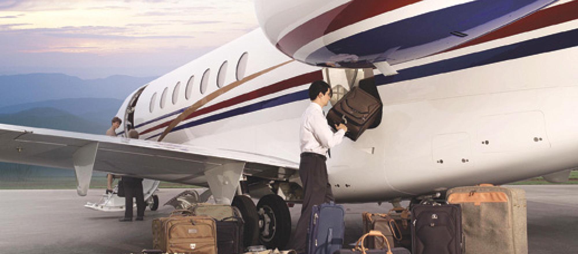 The Hawker 4000 features a 100-cubic-foot baggage compartment, a comfortable 
