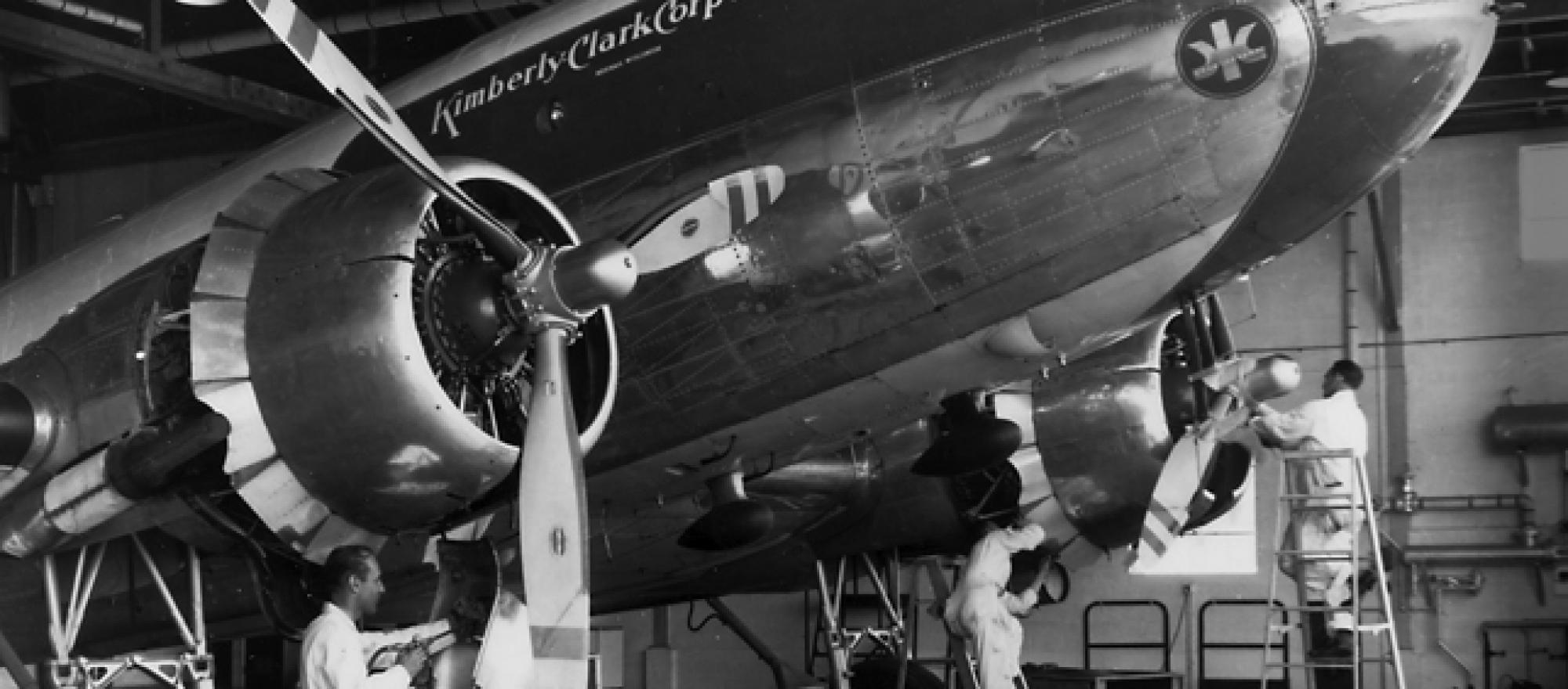 Kimberly-Clark operated the iconic douglas DC-3.
