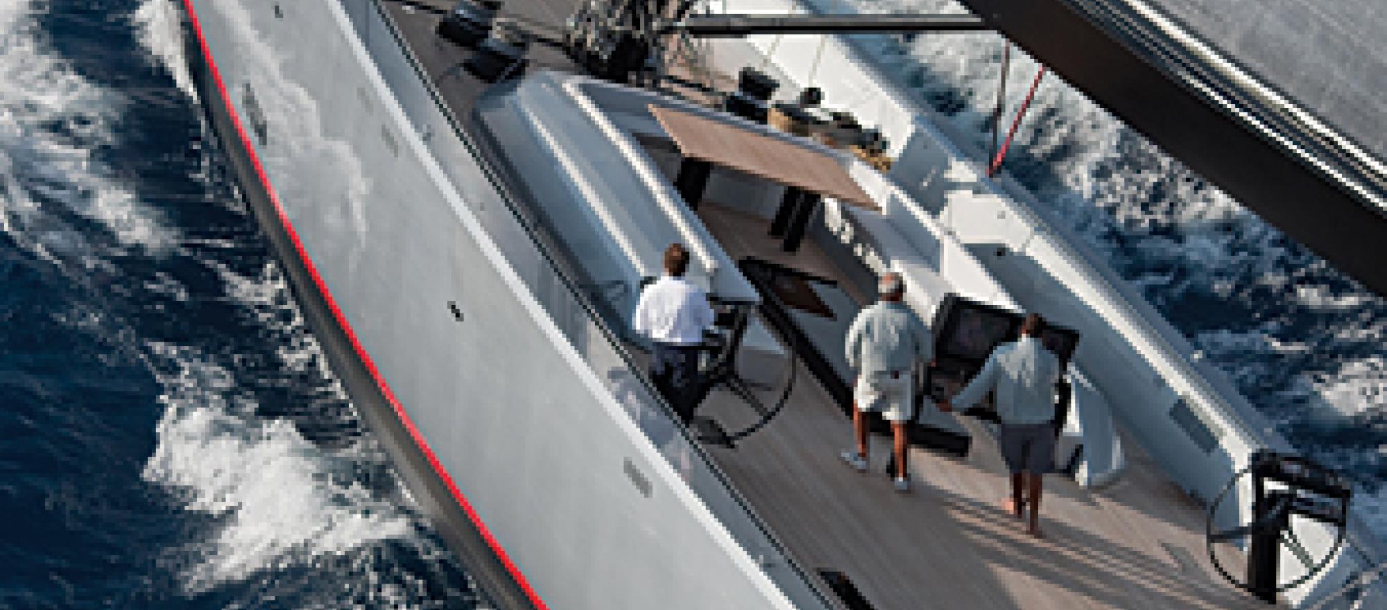 Amenities on one sailing yacht include 21-foot tenders for waterskiing or fis