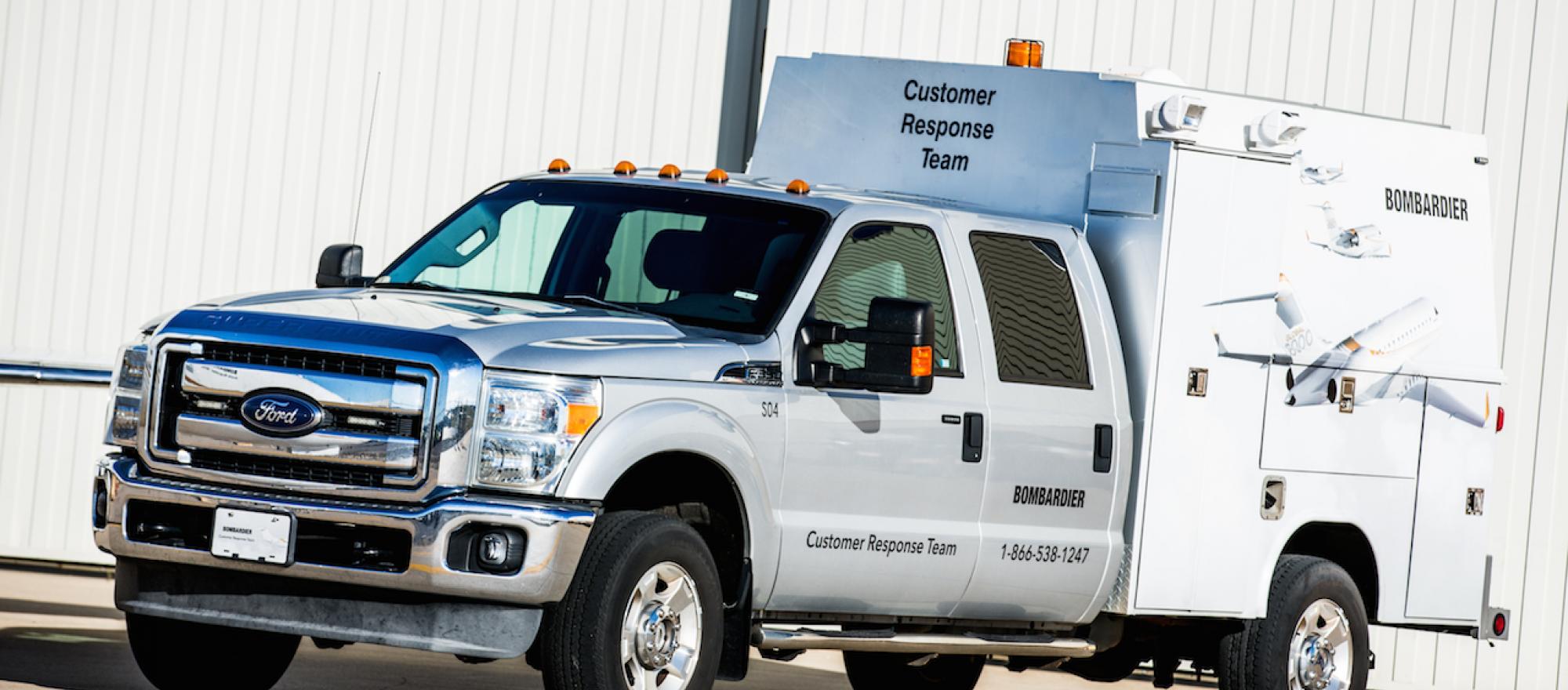 Bombardier mobile response team truck