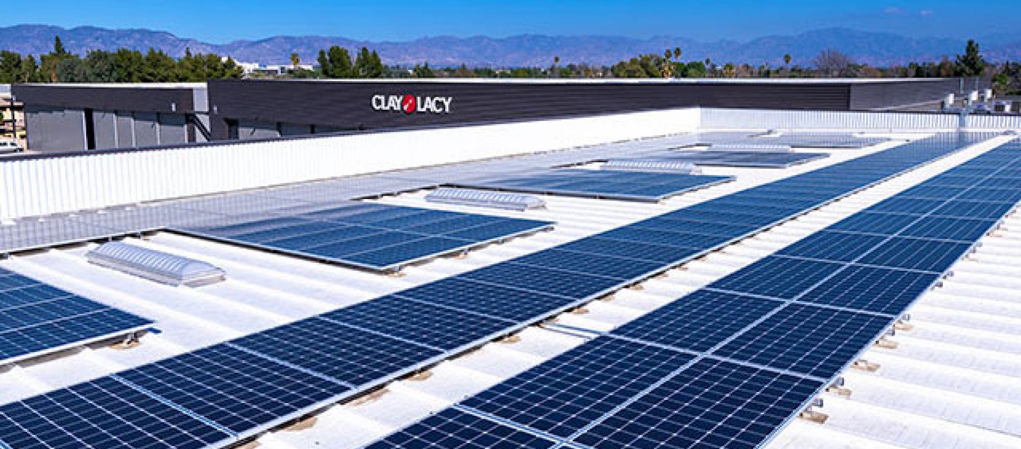 Solar array at Clay Lacy Aviation VNY