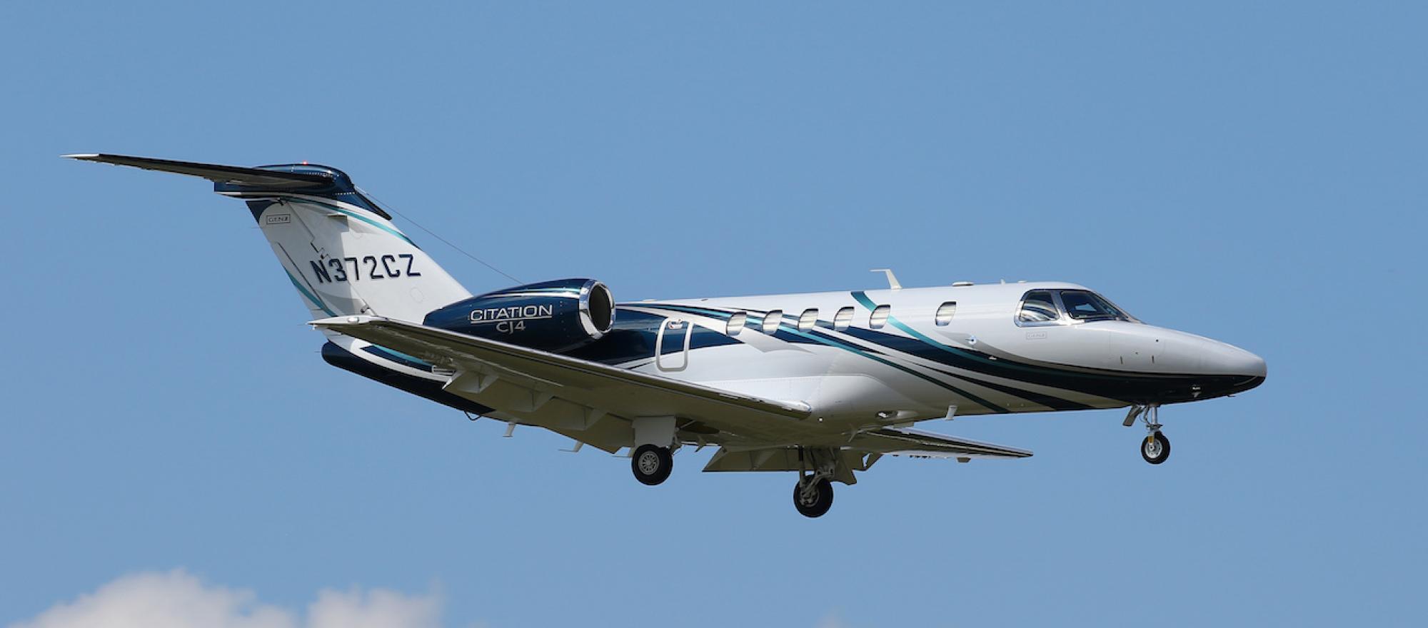 Cessna Citation CJ4 in flight
