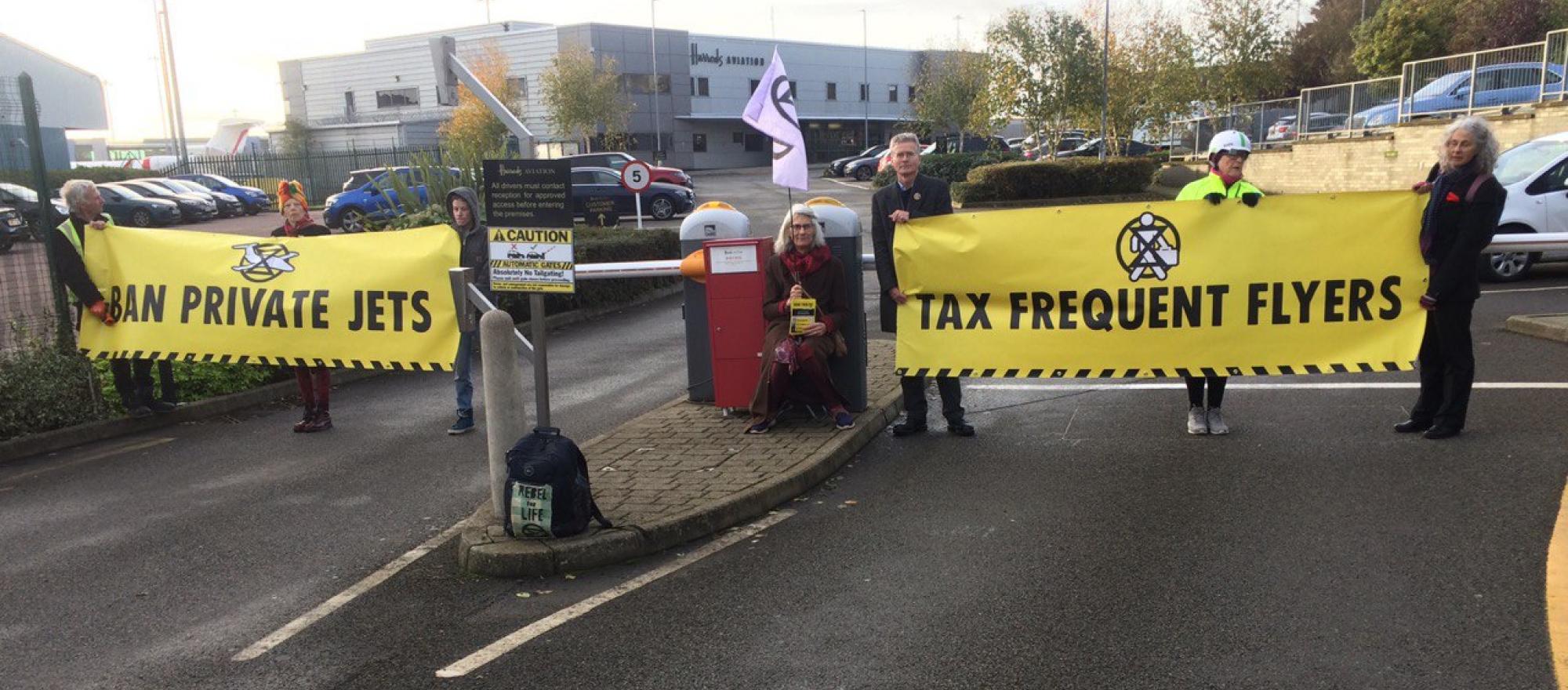 Climate protestors targeted business aviation operations at European airports this week. 