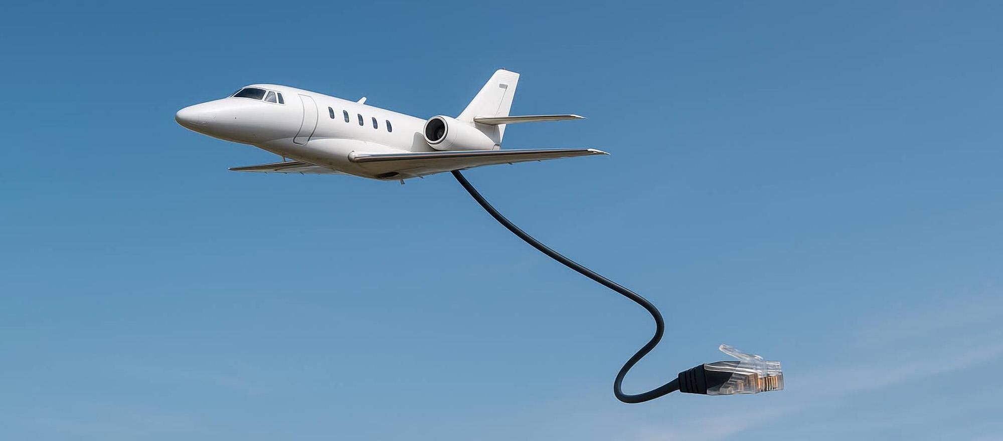 WiFi on business jet