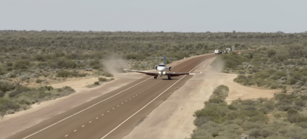 A Highway Landing in the Australian Outback 