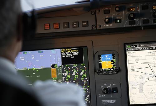 Pilot in Falcon 8X