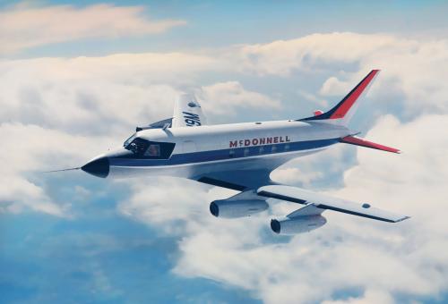 In the 1960s, McDonnell Douglas designed an unusual small jet, the four-engine Model 119. Though it received a provisional type certification, it never went into production.