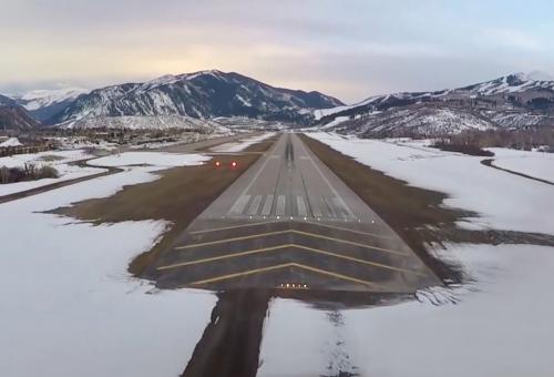 FlightSafety International snowy runway