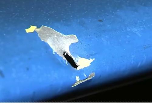 Helicopter hit by drone