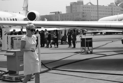 On the flight line at ABACE in Shanghai, where this year we once again published the  BJT Buyers’ Guide in Chinese. (Photo: Mona L. Brown)