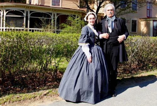 Actors portray Sophia and Nathaniel Hawthorne at his last home.