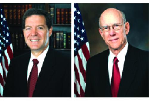 Senator Sam Brownback (R-Kan.) and Senator Pat Roberts (R-Kan.)