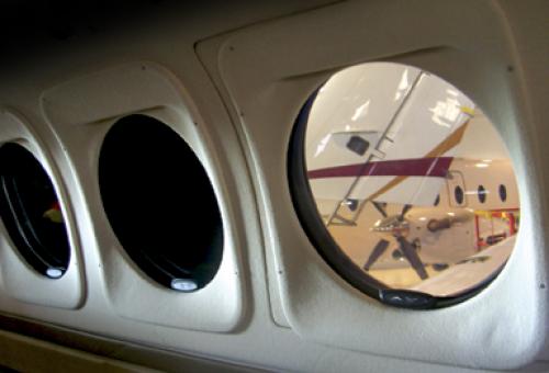 Hawker Beechcraft offers the SPD SmartGlass window as a retrofit for its King