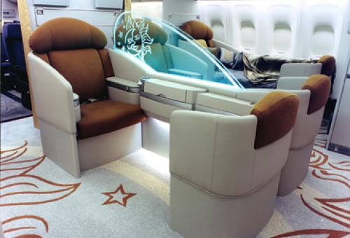 Hand-sewn with silk accents, the carpet features images of alligators, sea tu