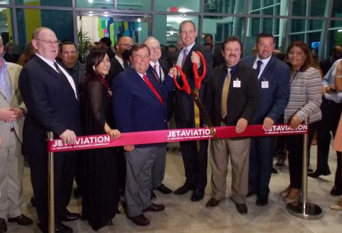 Ribbon cutting at Jet Aviation San Juan