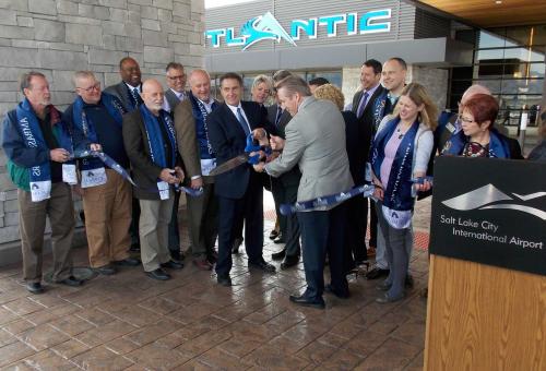 Ribbon cutting ceremony at Atlantic's new SLC facility