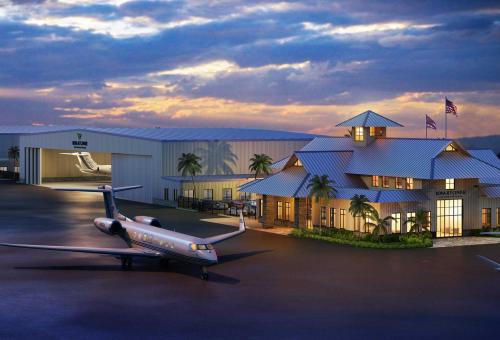 Artist rendering of the planned Kona Jet Center