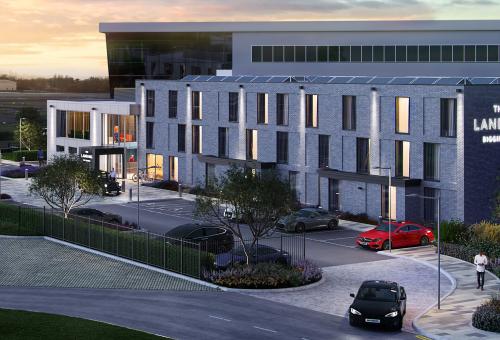 Artist rendering of planned hotel at London Biggin Hill AIrport
