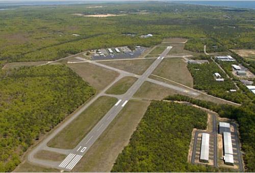 Aerial view of East Hampton Airport-KTHO