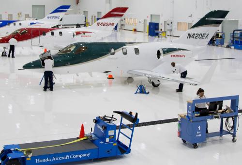 HondaJets in maintenance facility