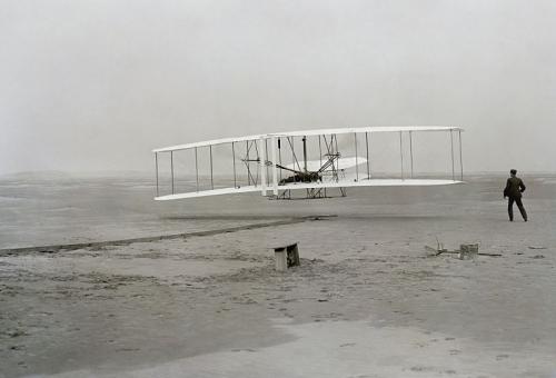 The Wright Brothers take off—only 66 years before Apollo 11.
