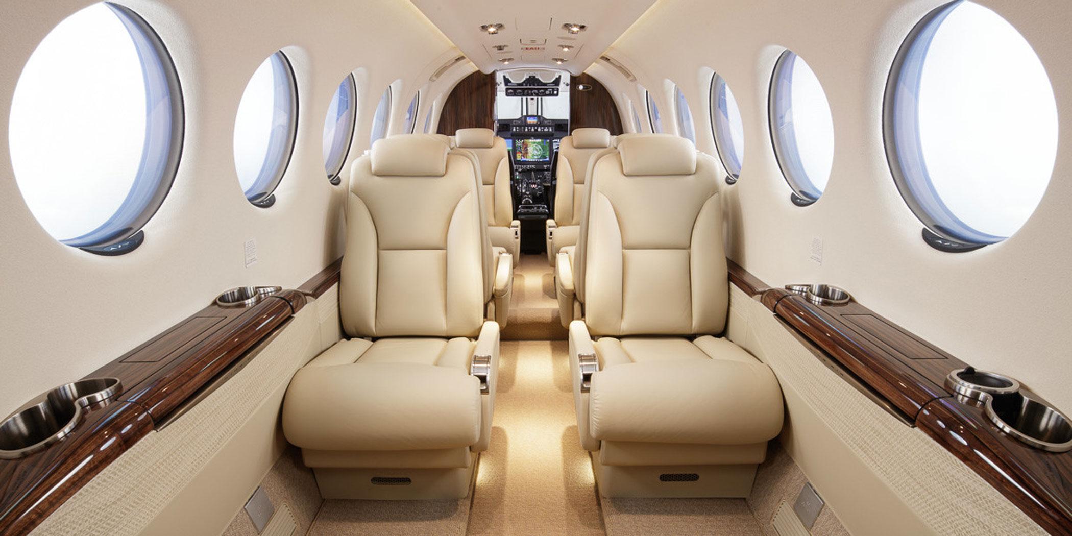 King Air 350 interior