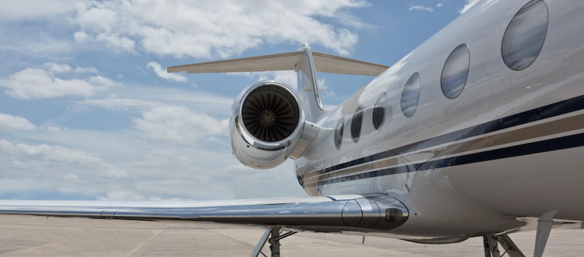 Partial exterior image of a Gulfstream jet