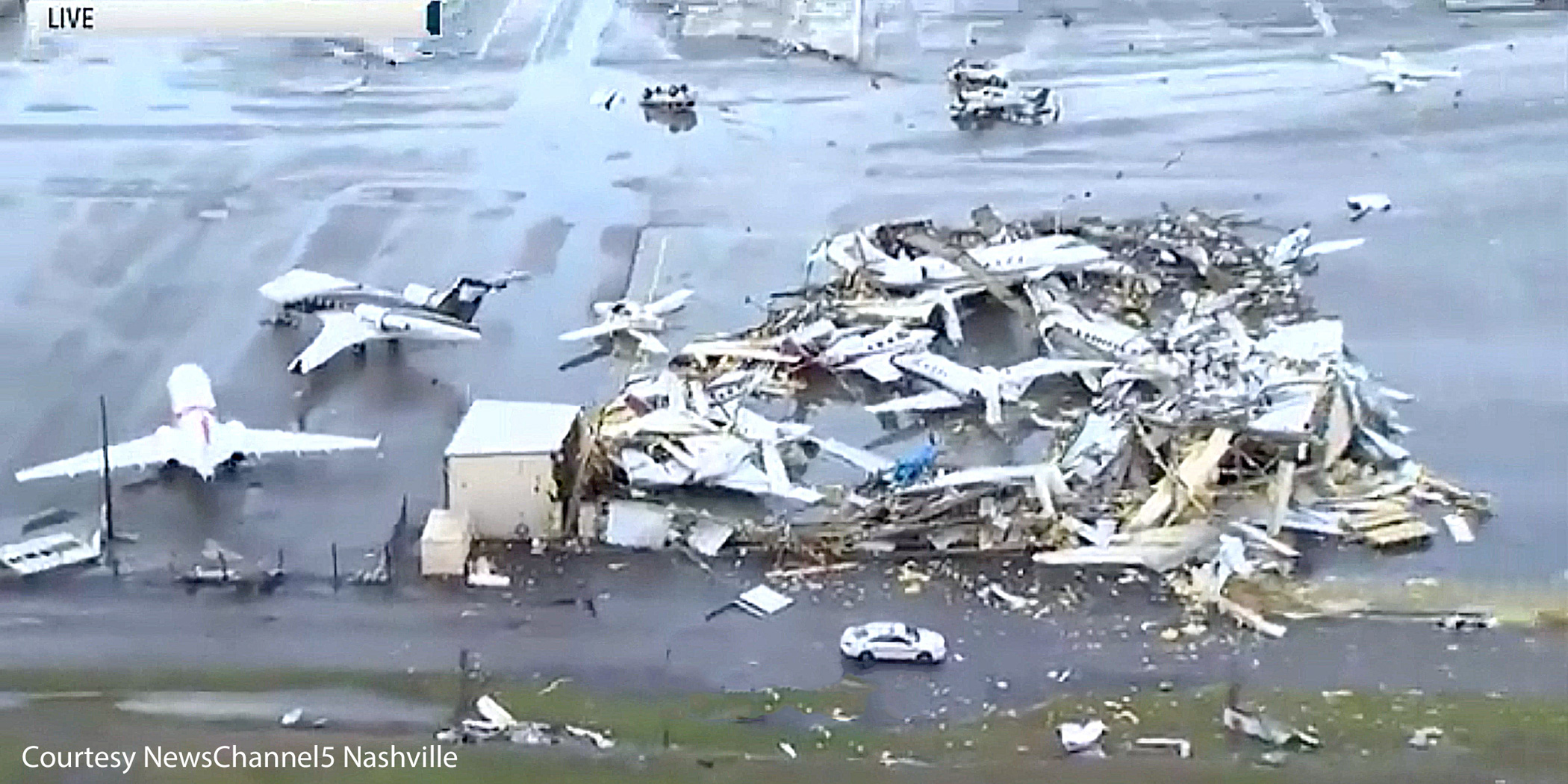 Nashville Airport Hammered by Tornado Business Jet Traveler